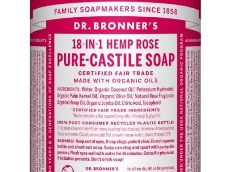 Savon de Castille Pur Liquide - Rose - Dr. Bronner s Discount