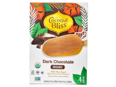 Boite de dessert congelé à base végétale (sans produits laitiers) - chocolat noir (4 barres) - Coconut bliss Supply