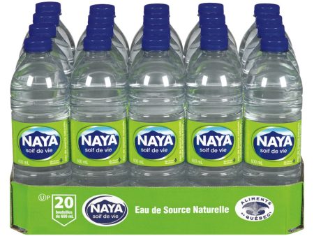 Eau de source naturelle (20 x 600 mL) - Naya Supply