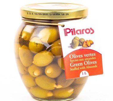 Olives vertes farcies aux amandes - Pliaros Online