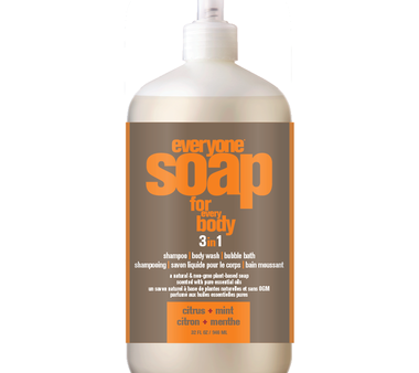 3-1 Shampooing, savon et bain moussant au citron et menthe - Everyone for everybody on Sale