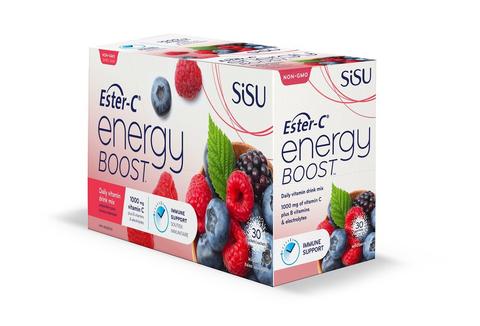 Ester-C energy boost, préparation pour boisson vitaminée, baies sauvages - Sisu Supply