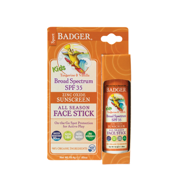 Crème solaire Sport pour le visage (enfants) toutes saisons FPS 35 - tangerine et vanille - Badger Online now