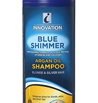 Shampoing à l huile d argan Blue Shimmer - cheveux blonds et argentés - Innovation on Sale