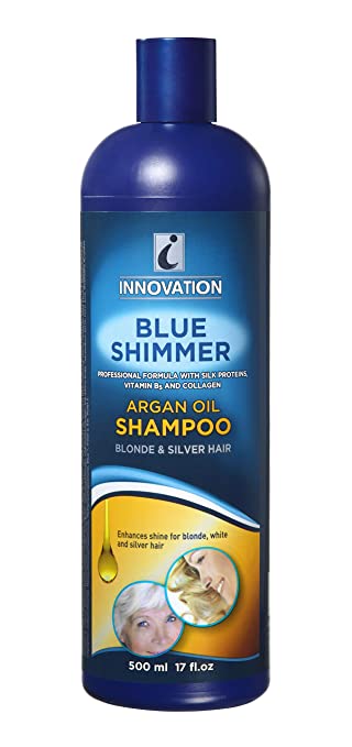 Shampoing à l huile d argan Blue Shimmer - cheveux blonds et argentés - Innovation on Sale