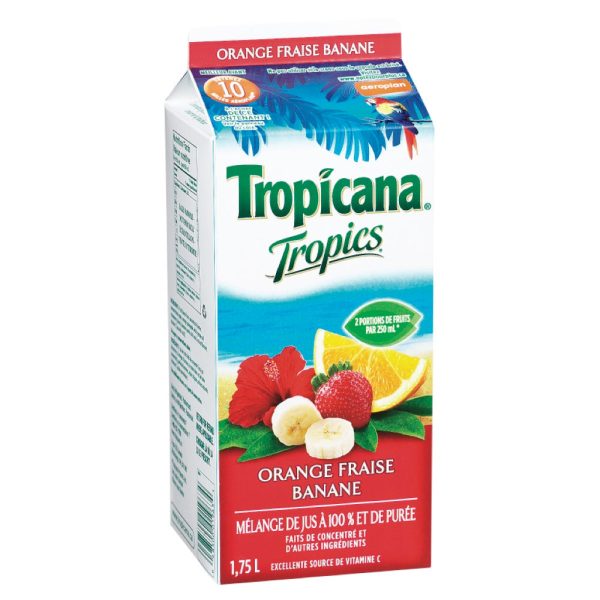 Jus de fruits Tropicana Orange banane et fraise - Tropicana Tropics Sale