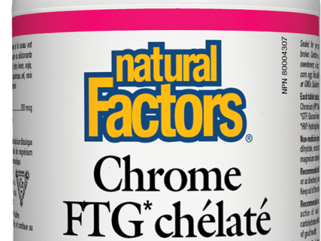 Chrome FTG chélaté 200 mcg - Natural Factors For Sale