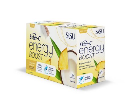 Ester-C energy boost, préparation pour boisson vitaminée, saveur pina colada - Sisu Cheap