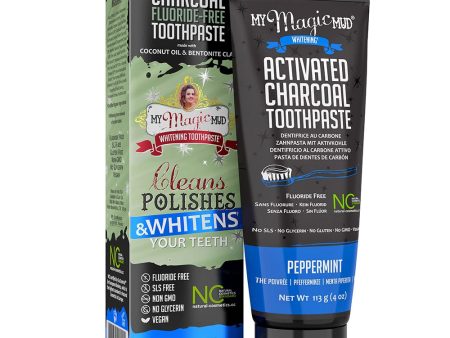 My Magic Mud, dentifrice au charbon actif blanchissant, menthe poivrée - My Magic Mud Discount