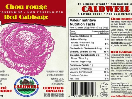 Chou rouge non pasteurisé - Caldwell For Discount