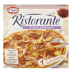 Pizza à croûte mince au pepperoni, jambon et champignons surgelée, Ristorante - Dr. Oetker Fashion