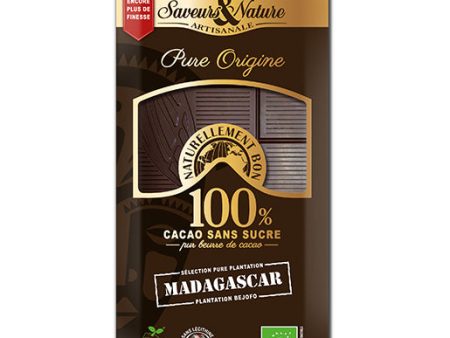 Tablette de cacao 100% pure origine Madagascar, sans sucre - Saveur et Nature Supply