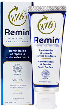 X-pur Remin, dentifrice sans fluorure, reminéralisant et réparateur - Remin Supply