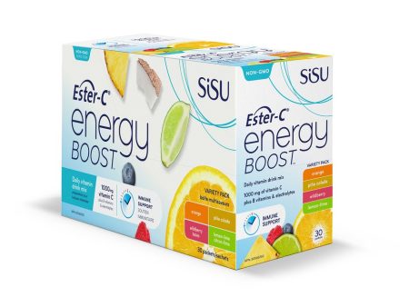 Ester-C energy boost, préparation pour boisson vitaminée, boites multisaveurs - Sisu For Discount