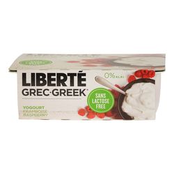 Yogourt grec à la framboise sans lactose 0 %, Grec - Liberté Online