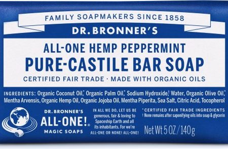 Savon en barre de castille pur - Menthe Poivrée - Dr Bronner s Hot on Sale