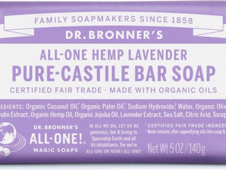 Savon en barre de castille pur - Lavande - Dr Bronner s Online now