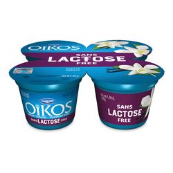 Yogourt grec à la vanille sans lactose 0 %, Oikos - Danone For Sale