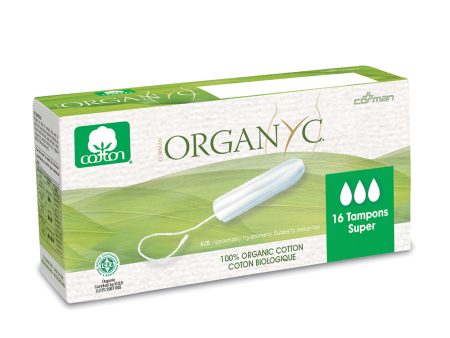 Tampons super pour une insertion douce, applicateur d origine végétale - Cotton Organyc Online Sale