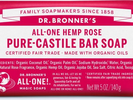 Savon en barre de castille pur - Rose - Dr Bronner s For Cheap