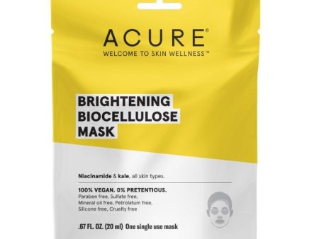 Masque en feuilles biocellulose Brightening - tous types de peaux - Acure For Sale