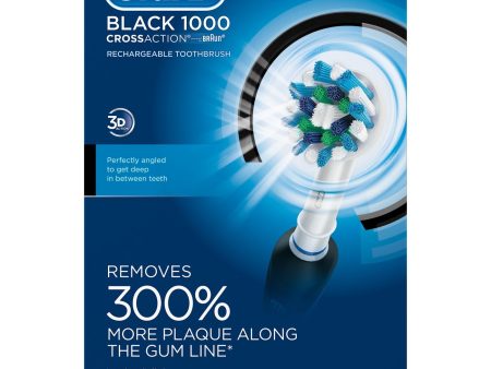 Oral-B, brosse à dents électrique rechargeable black 1000 cross action - Oral-B Online