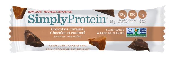 Barre protéinée vegan au chocolat et caramel - Simply protein Discount