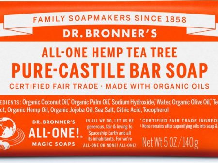 Savon en barre de castille pur - Arbre à Thé - Dr Bronner s For Discount