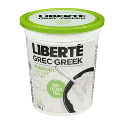 Yogourt sans lactose nature 2 %, Grec - Liberté Online now