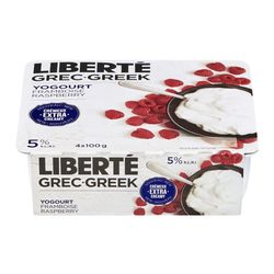 Yogourt extra crémeux à la framboise 5 %, Grec - Liberté For Sale