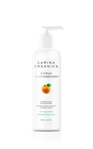 Crème hydradante pour peau sèche aux agrumes - Carina organics Sale