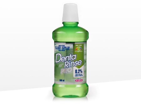 Denta Rinse pro, rince bouche sans alcool, 0.2% fluorure de sodium, menthe - Denta For Sale