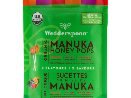 Wedderspoon, sucettes de miel manuka 3 saveurs (orange, raisins, frambroises) - Wedderspoon Hot on Sale