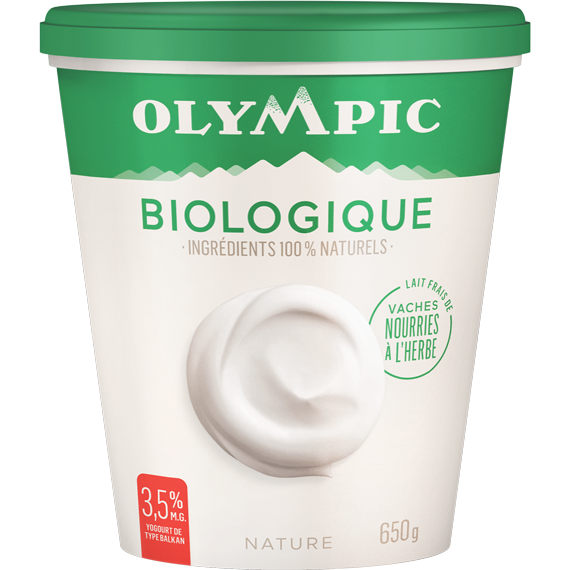 Yogourt biologique nature 3.5% - Olympic Supply