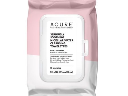 Lingettes nettoyantes à l eau micellaire - rose et concombre - Acure on Sale