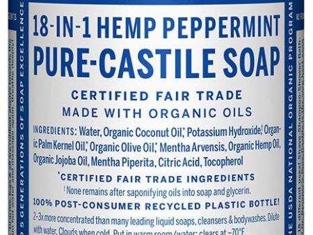 Savon de Castille Pur Liquide - Menthe Poivrée - Dr. Bronner s Hot on Sale