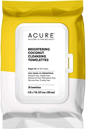 Lingettes nettoyantes éclaircissantes Brightening - Acure Online now