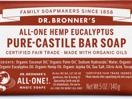 Savon en barre de castille pur - Eucalyptus - Dr Bronner s on Sale