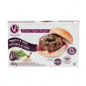 burgers végétaliens aux aubergines et tahini avec lentilles, haricots blancs et persil frais - VG Gourmet Online Hot Sale