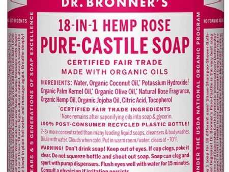 Savon biologique de castille pur à la rose - Dr bronner s For Discount