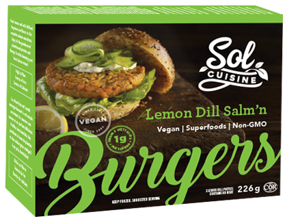 Burger végétalien faux saumon, citron et aneth - grillade extrême - FALSE Online now