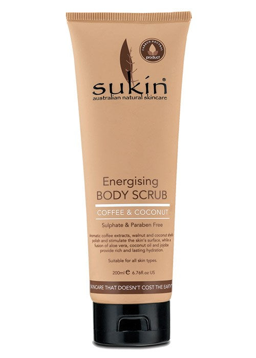 Exfoliant pour le corps ÉNERGISANT - Café et Noix de Coco - Sukin Online now